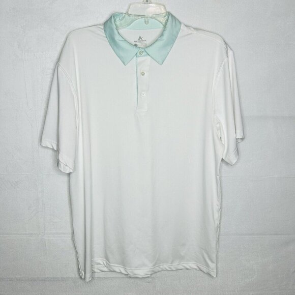 Arctic Cool Polo Shirt Size L White Jersey Performance Stretch Golf - Picture 1 of 9